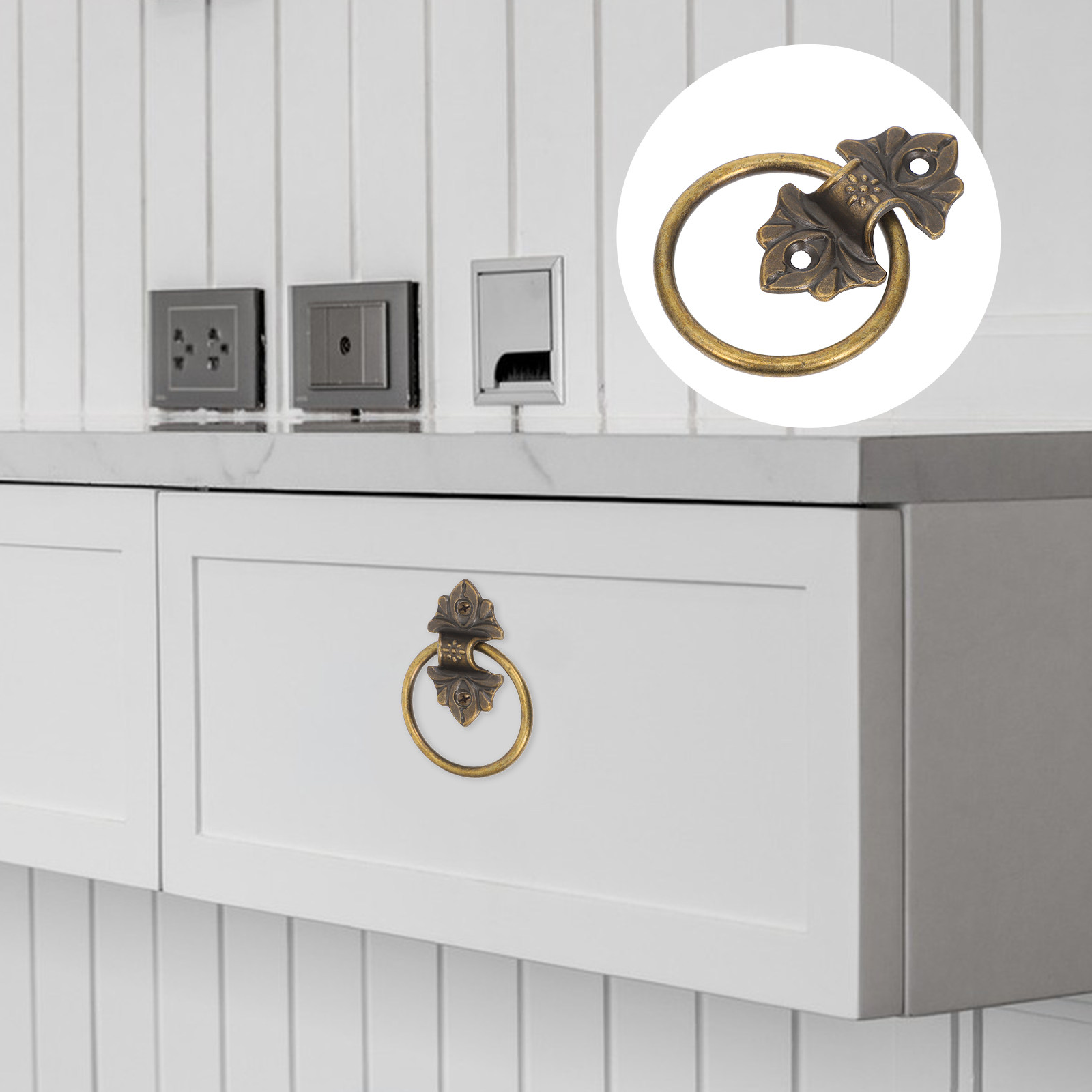 Furniture Hardware Drop Pulls - 2 piezas de tiradores de gabinete