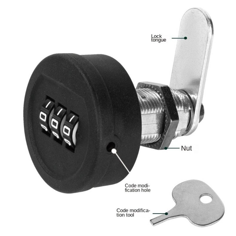 Furniture Hardware Locks - Cerradura con contraseña para cajón, longitud