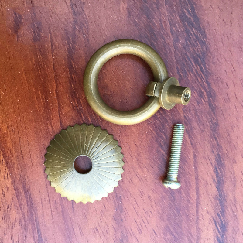 Pomo de latón antiguo para caj - Furniture Hardware Drop Pulls reseña y precio
