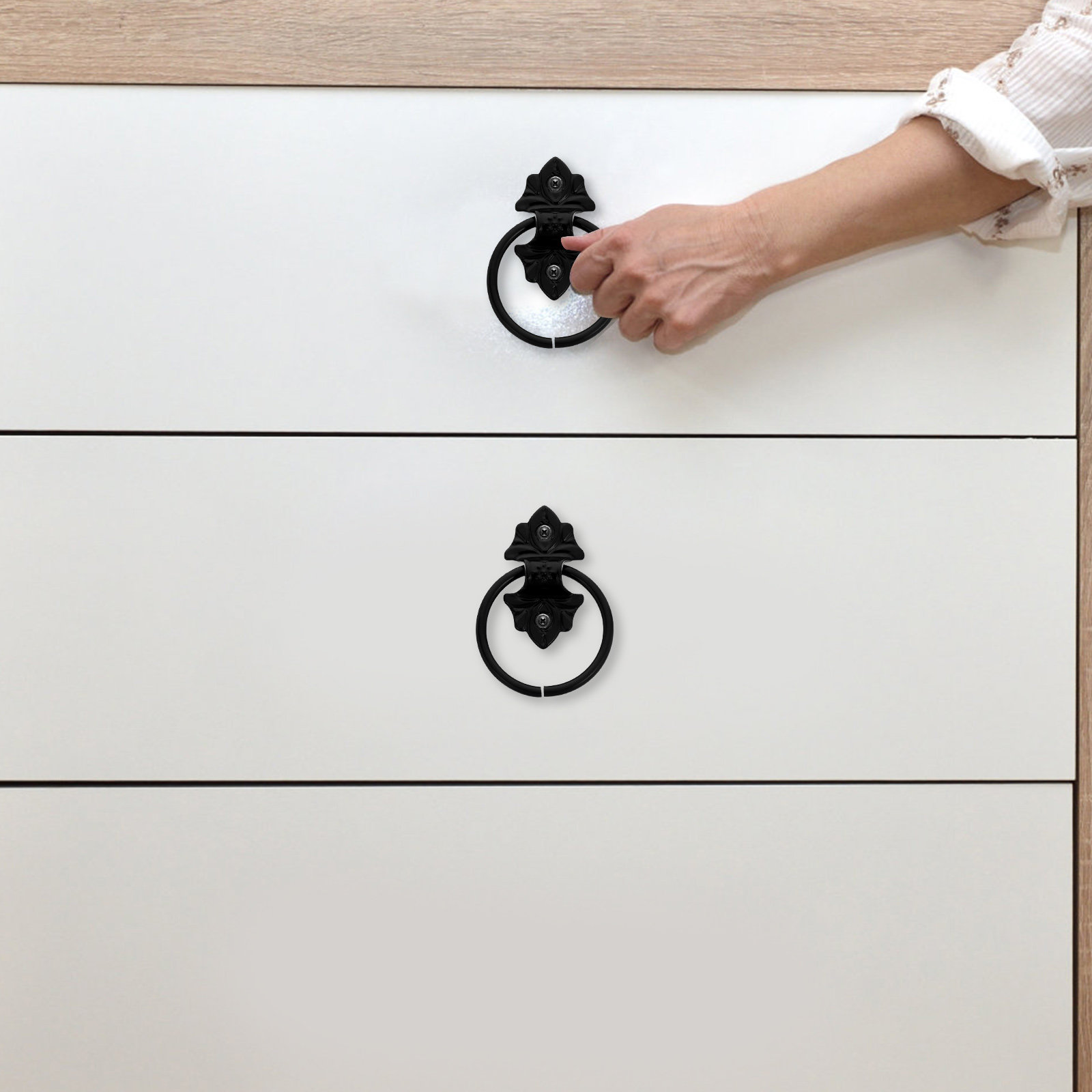 2 unidades de tiradores redond - Furniture Hardware Drop Pulls reseña y precio
